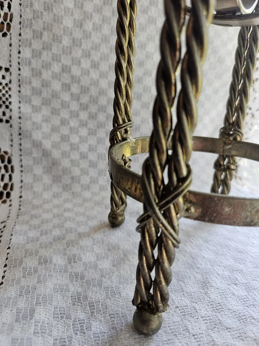 Hollywood Regency Brass Candle Holder